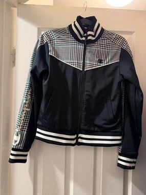 Champion Black White Houndstooth Track Jacket